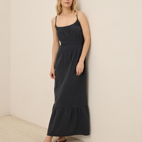 PACT: Coastal Double Gauze Cami Maxi Dress - Picture 2 of 10